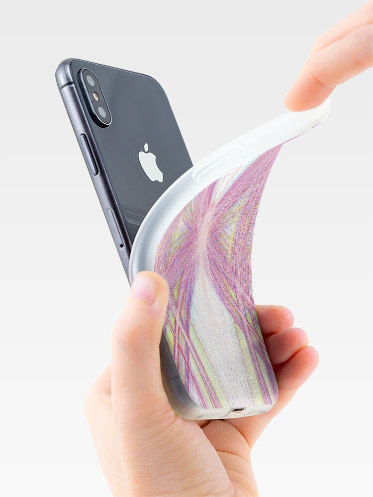 Alternate view of Linify Pink butterfly iPhone Case & Cover