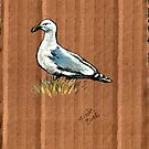 Gulls on Grass #1 by SlideRulesYou