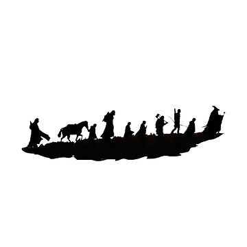 — Lord of the Rings fellowship silhouette with