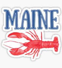 Maine Watercolor Lobster - Maine Lobster Sticker
