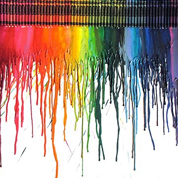 Melted Rainbow Crayons Canvas Print for Sale by KatieMichelle23