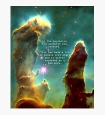 Hitchhiker's Guide Quote Photographic Print
