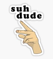 Suh Dude meme | Black Letters Sticker