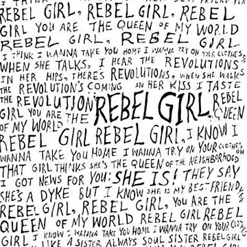 Rebel Girl Typ Title Lyrics of Song  iPad Case & Skin for Sale by