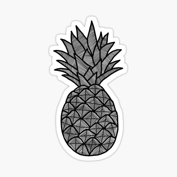 B/W PINEAPPLE STICKER Sticker