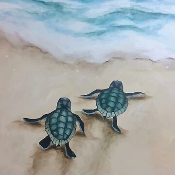 sea turtle beach painting