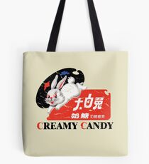 White Rabbit Creamy Candy Vintage Tote Bag