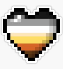 Bear Pixel Heart Sticker
