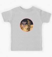 Days Fall like Leaves book sculpture logo Kids Tee