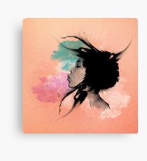 Psychedelic Blow Japanese Girl Dream Canvas Print