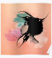 Psychedelic Blow Japanese Girl Dream Poster