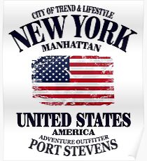 USA Flag - vintage look Poster