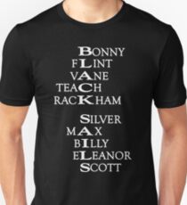Black Sails (White Text) Slim Fit T-Shirt