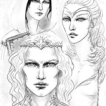Artwork thumbnail, Finarfin, with Idril and Anaire by Sirielle