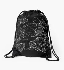 Sketchy Telescope Butterfly Goldfish Drawstring Bag