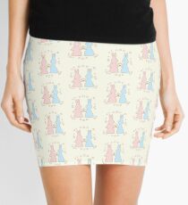 Love Bunnies with Flowers Mini Skirt