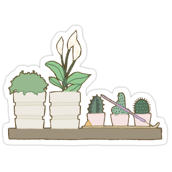 cute plant stickers no2 stickers by nebesabetsi redbubble