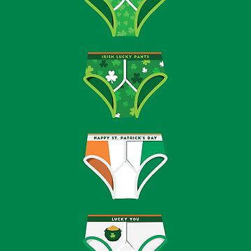 St Patrick Day Irish Lucky Underwear Pants Sticker for Sale by hixonhouse