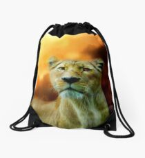 Lioness Is Near 2 Drawstring Bag