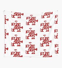 missing piece - red Wall Tapestry