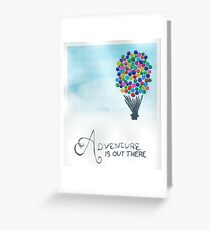 Tarjeta de felicitación La aventura está ahí fuera