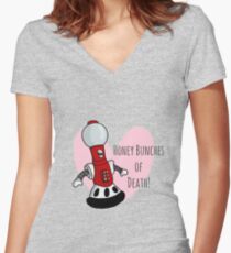 Honey Bunches of Death Women's Fitted V-Neck T-Shirt