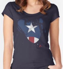 Ripped Star Spangled Women's Fitted Scoop T-Shirt