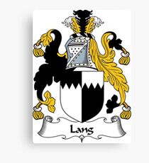 Lang Coat of Arms / Lang Family Crest Canvas Print