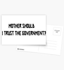 Pink Floyd Mother Should I Trust The Government T Shirt Postcards