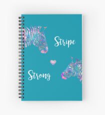 Stripe Strong Zebras Spiral Notebook