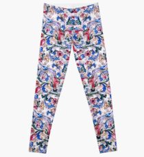 Italian Peacock Floral Leggings