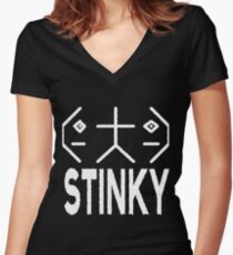 STINKY Women's Fitted V-Neck T-Shirt
