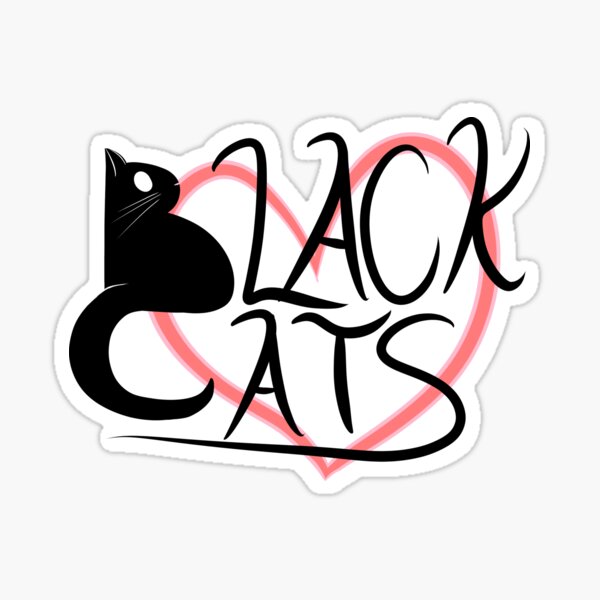 Black Cat Love! Sticker