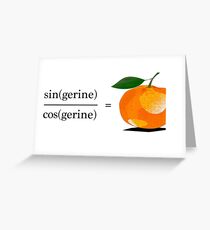 Maths Geek Joke - Tangerine Greeting Card