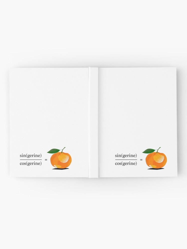 "Maths Geek Joke Tangerine" Hardcover Journal by uniqueprints Redbubble