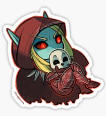 Dark Lady Cute Over You Sticker