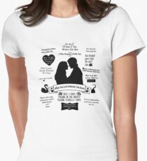 Captain Swan "Iconic Quotes" Silhouette Design Women's Fitted T-Shirt