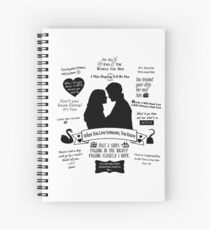 Captain Swan "Iconic Quotes" Silhouette Design Spiral Notebook