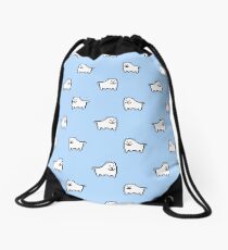 Undertale Annoying Dog - Pastel Blue Drawstring Bag