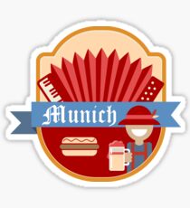 Munich Germany Retro Badge Sticker