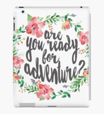 Watercolor Flower Wreath Ready For Adventure iPad Case/Skin