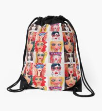 Fashion Doll Montage IV Drawstring Bag