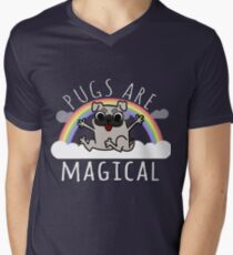 Pugs are Magical Men's V-Neck T-Shirt