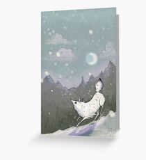 Tundra Wolf Running Greeting Card