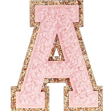 pink SCL glitter varsity letter Sticker for Sale by reillywalter