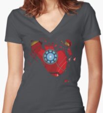 Ripped Reactor Women's Fitted V-Neck T-Shirt