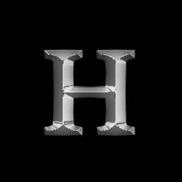 Silver Upper Case Letter H Sticker for Sale by molamode