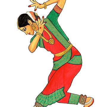 indian classical dance Bharathanatiyam sketch or vector illustration Stock  Vector | Adobe Stock
