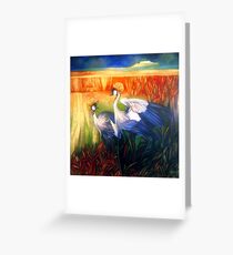 crane "balearica pavonina" Greeting Card