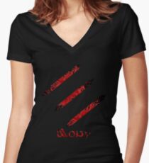 FFXIV Monk! Women's Fitted V-Neck T-Shirt